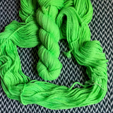 HIGHLIGHTER GREEN -- Flushing Meadows bulky weight yarn -- ready to ship