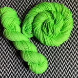 HIGHLIGHTER GREEN -- Flushing Meadows bulky weight yarn -- ready to ship