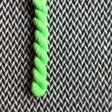 Highlighter Green -- mini-skein -- Times Square sock yarn -- ready to ship