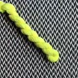 Highlighter Yellow -- mini-skein -- Times Square sock yarn -- ready to ship