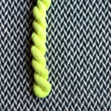 Highlighter Yellow -- mini-skein -- Times Square sock yarn -- ready to ship