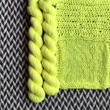 Highlighter Yellow -- mini-skein -- Times Square sock yarn -- ready to ship