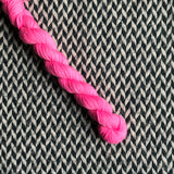 Highlighter Pink -- mini-skein -- Times Square sock yarn-- ready to ship
