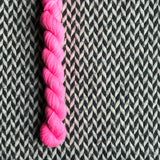 Highlighter Pink -- mini-skein -- Times Square sock yarn-- ready to ship