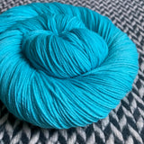 HIGHLIGHTER BLUE -- dyed to order -- choose your yarn base