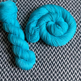 HIGHLIGHTER BLUE -- dyed to order -- choose your yarn base