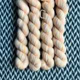 Just Peachy -- mini-skein -- Broadway sparkle sock yarn-- ready to ship