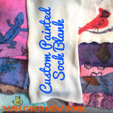 CUSTOM PAINTED SOCK BLANK -- your own unique hand-painted design -- dyed to order yarn