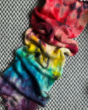 DUSK RAINBOW -- double-stranded sock blank -- ready to ship