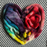 DUSK RAINBOW -- double-stranded sock blank -- ready to ship