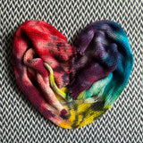 DUSK RAINBOW -- double-stranded sock blank -- ready to ship