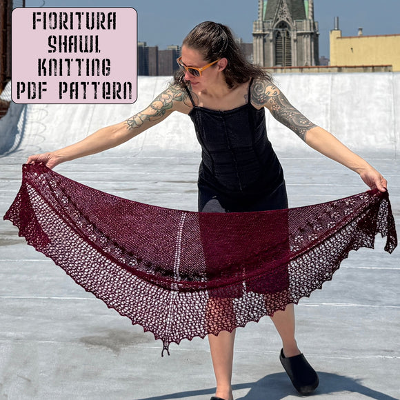 *Fioritura Shawl Pattern (sock weight) -- digital download
