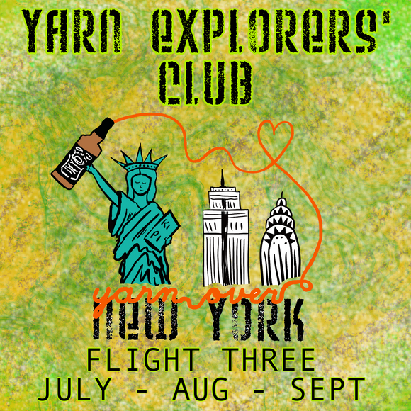 YARN EXPLORERS' CLUB -- Flight Three -- Jul/Aug/Sep 2023 -- dyed to order yarn