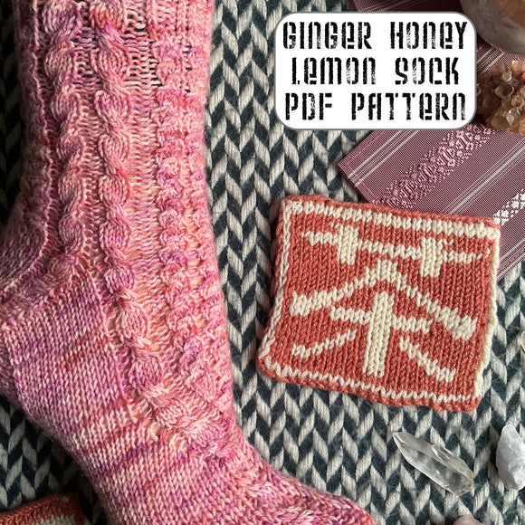 *Ginger Honey Lemon Socks Pattern -- digital download