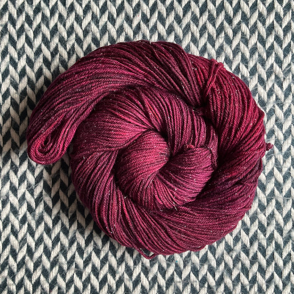 PINOT NOIR -- Tribeca sparkle DK yarn -- ready to ship