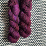 PINOT NOIR -- Wave Hill zebra fingering yarn -- ready top