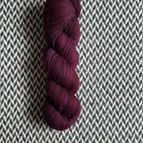PINOT NOIR -- Wave Hill zebra fingering yarn -- ready top