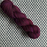 PINOT NOIR -- Wave Hill zebra fingering yarn -- ready top