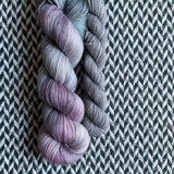CITY PIGEON with Slate * Broadway Sparkle Sock Set * -- full-size skein with mini-skein -- ready to ship yarn