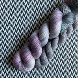 CITY PIGEON with Slate * Broadway Sparkle Sock Set * -- full-size skein with mini-skein -- ready to ship yarn