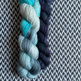 AGAVE with Black Opal * Broadway Sparkle Sock Set * -- full-size skein with mini-skein -- ready to ship yarn