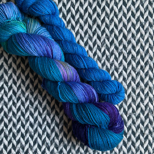 SUGAR PLUM DREAMS with Bluesy * Broadway Sparkle Sock Set * -- full-size skein with mini-skein -- ready to ship yarn