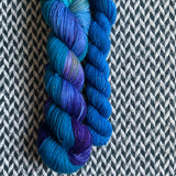 SUGAR PLUM DREAMS with Bluesy * Broadway Sparkle Sock Set * -- full-size skein with mini-skein -- ready to ship yarn