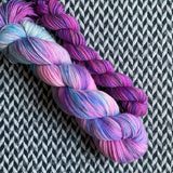 DAYDREAM MERMAID and Creature from the Grape Lagoon * Broadway Sparkle Sock Set * -- full-size skein with mini-skein -- ready to ship yarn