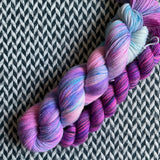 DAYDREAM MERMAID and Creature from the Grape Lagoon * Broadway Sparkle Sock Set * -- full-size skein with mini-skein -- ready to ship yarn