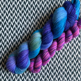 SEA DREAMS with Creature from the Grape Lagoon * Broadway Sparkle Sock Set * -- full-size skein with mini-skein -- ready to ship yarn