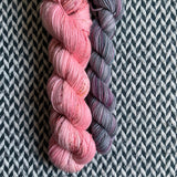 STRAWBERRY PATCH and City Pigeons * Broadway Sparkle Sock Set * -- full-size skein with mini-skein -- ready to ship yarn