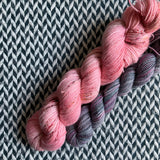STRAWBERRY PATCH and City Pigeons * Broadway Sparkle Sock Set * -- full-size skein with mini-skein -- ready to ship yarn