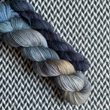 ROOKERY with Black Opal * Broadway Sparkle Sock Set * -- full-size skein with mini-skein -- ready to ship yarn