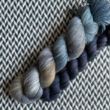 ROOKERY with Black Opal * Broadway Sparkle Sock Set * -- full-size skein with mini-skein -- ready to ship yarn