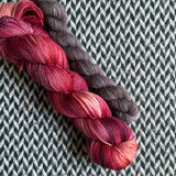 SANDALWOOD with Turkey Vulture * Broadway Sparkle Sock Set * -- full-size skein with mini-skein -- ready to ship yarn