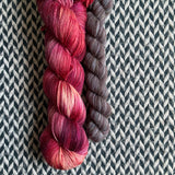 SANDALWOOD with Turkey Vulture * Broadway Sparkle Sock Set * -- full-size skein with mini-skein -- ready to ship yarn
