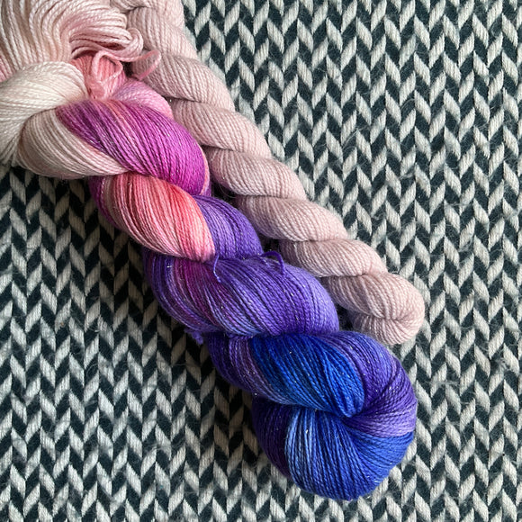 GREAT SAND DUNES and Pale by Comparison * Broadway Sparkle Sock Set * -- full-size skein with mini-skein -- ready to ship yarn