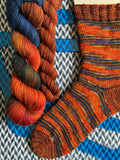 BEAUTI-FALL with Spicetacular * Broadway Sparkle Sock Set * -- full-size skein with mini-skein -- ready to ship yarn