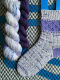 EXPLODING BLUEBERRIES and Violet Variety * Broadway Sparkle Sock Set * -- full-size skein with mini-skein -- ready to ship yarn