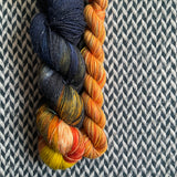 SOLAR ECLIPSE OF THE HEART with Buzz Roll * Broadway Sparkle Sock Set * -- full-size skein with mini-skein -- ready to ship yarn
