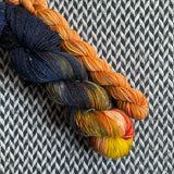 SOLAR ECLIPSE OF THE HEART with Buzz Roll * Broadway Sparkle Sock Set * -- full-size skein with mini-skein -- ready to ship yarn