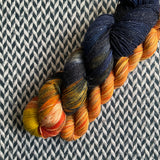SOLAR ECLIPSE OF THE HEART with Buzz Roll * Broadway Sparkle Sock Set * -- full-size skein with mini-skein -- ready to ship yarn