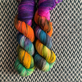 GHOST OF HALLOWEEN PAST -- Broadway sparkle sock yarn -- ready to ship