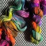 GHOST OF HALLOWEEN PAST -- Broadway sparkle sock yarn -- ready to ship