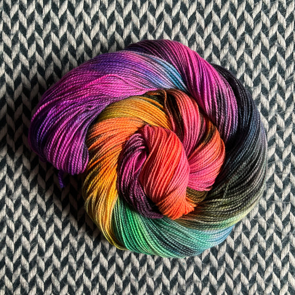 GHOST OF HALLOWEEN PAST -- Broadway sparkle sock yarn -- ready to ship