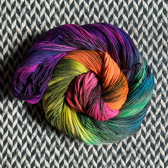 GHOST OF HALLOWEEN PAST -- Times Square sock yarn -- ready to ship