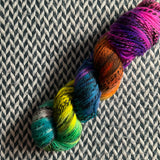 GHOST OF HALLOWEEN PAST -- Wave Hill zebra fingering yarn -- ready to ship