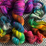 GHOST OF HALLOWEEN PAST -- Wave Hill zebra fingering yarn -- ready to ship