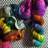 GHOST OF HALLOWEEN PAST -- Wave Hill zebra fingering yarn -- ready to ship