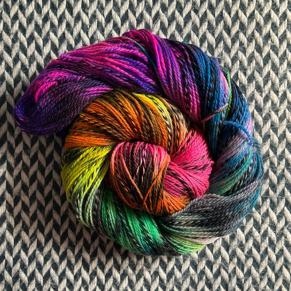 GHOST OF HALLOWEEN PAST -- Wave Hill zebra fingering yarn -- ready to ship